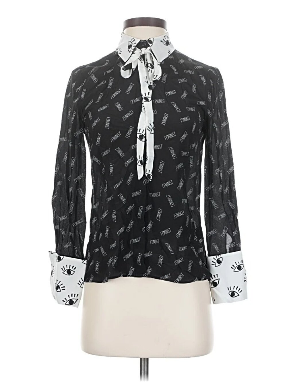 Willa Silk Feminist Eye Blouse RARE NEW NWT